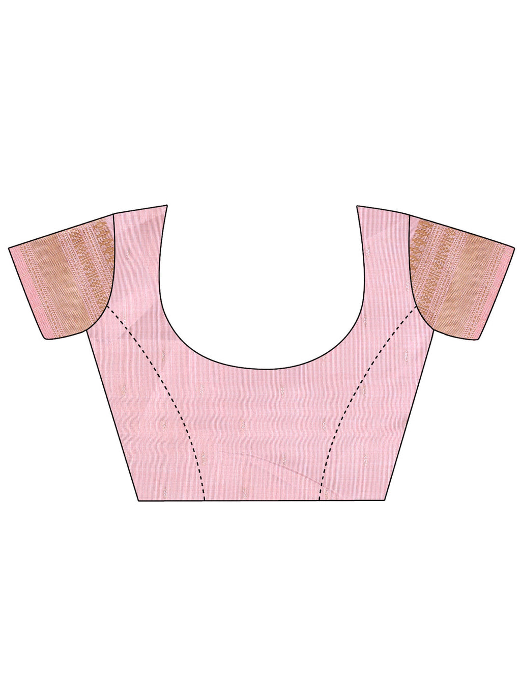 Light Pink Organza Saree with Traditional Woven Zari and Tassels