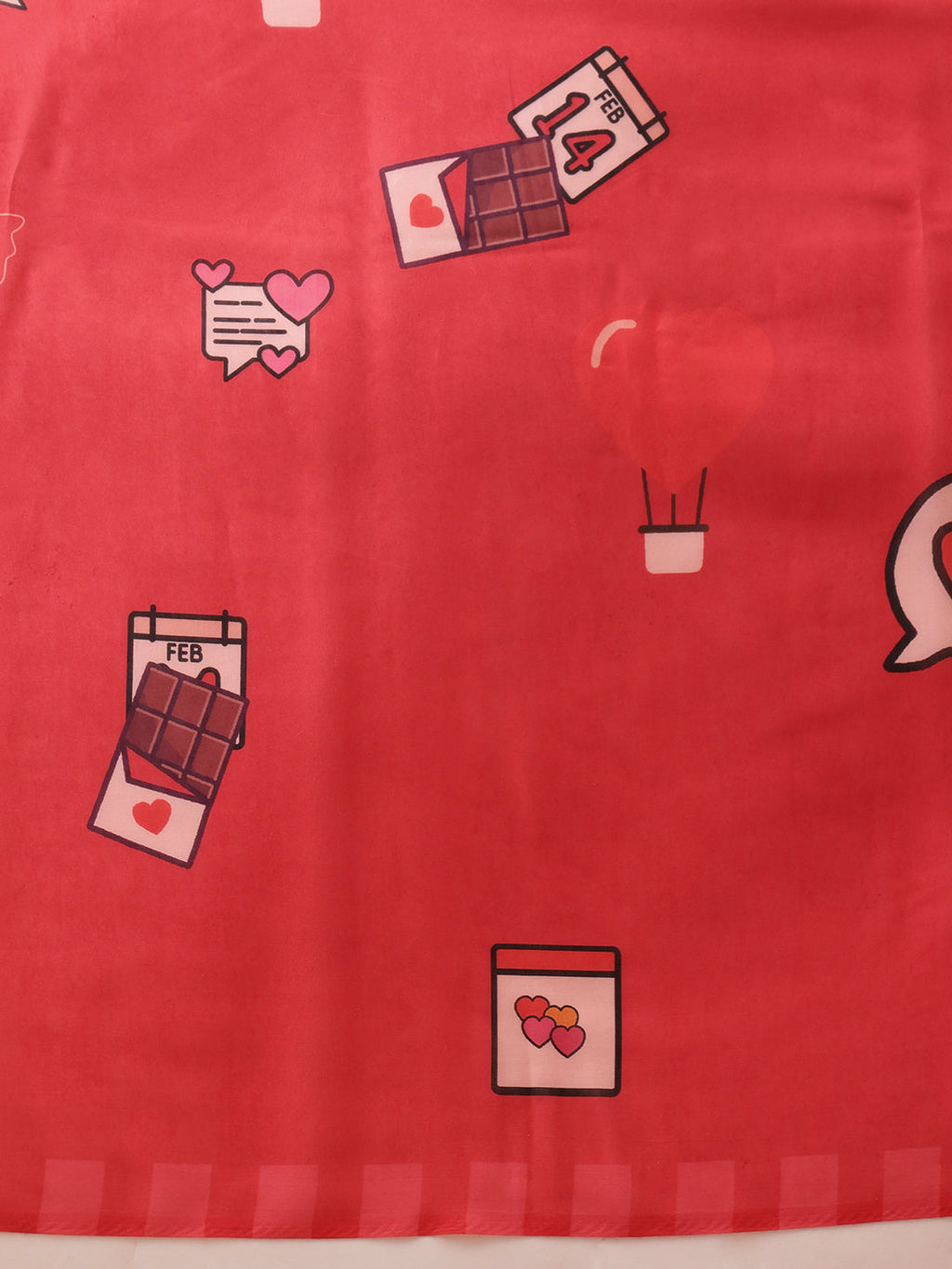 Red Bollywood Mul Cotton Abstract Digital Printed Saree