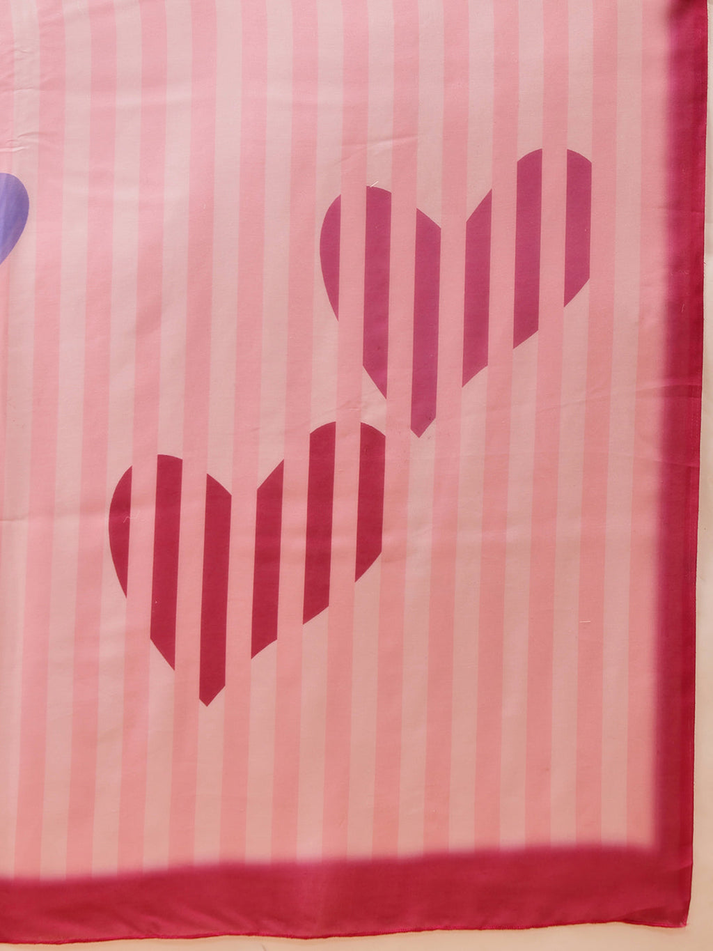 Pink Mul Cotton Lahariya Saree with Digital Prints