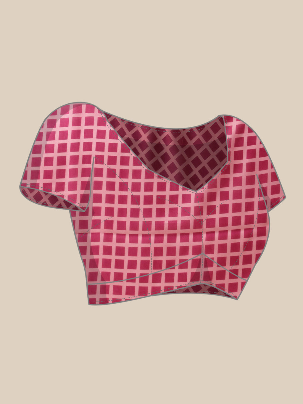Pink Mul Cotton Lahariya Saree with Digital Prints