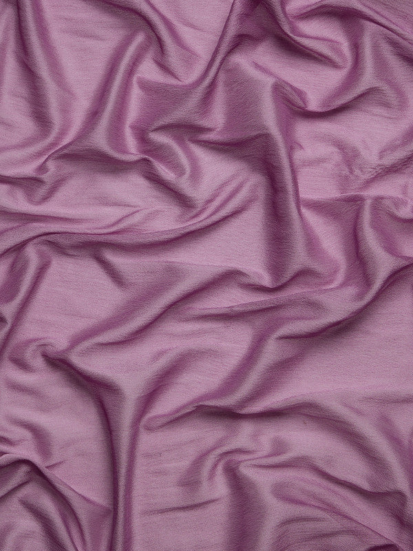 Purple Pure Viscose Chinon Zari Woven Solid Saree with Blouse