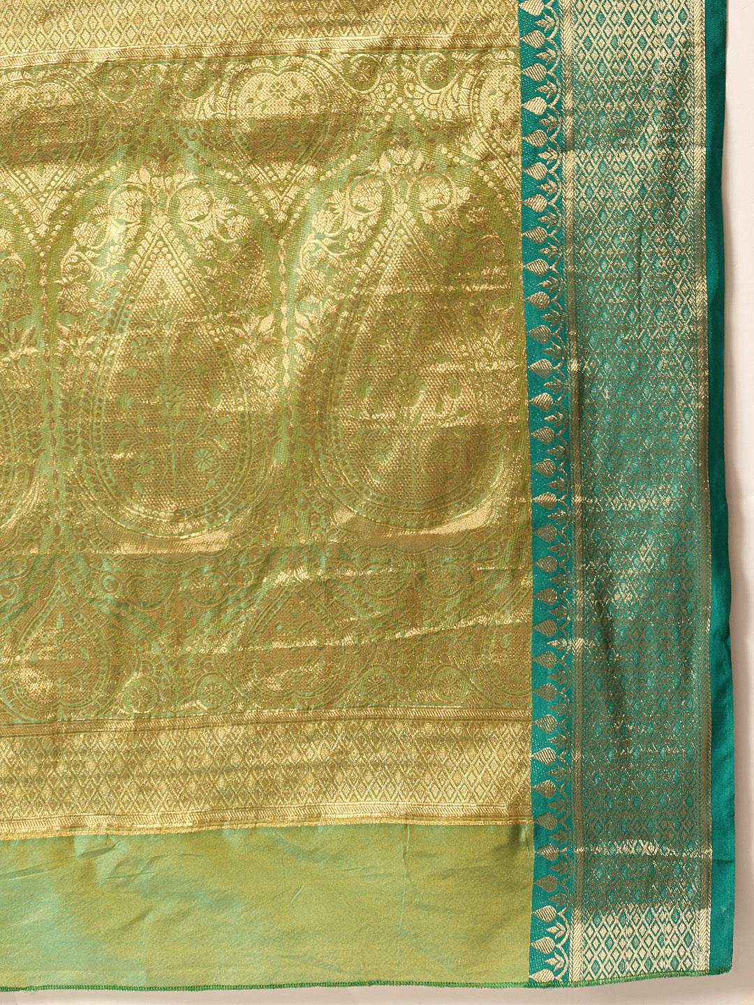 Yellow Banarasi Silk Saree with Traditional Woven Design