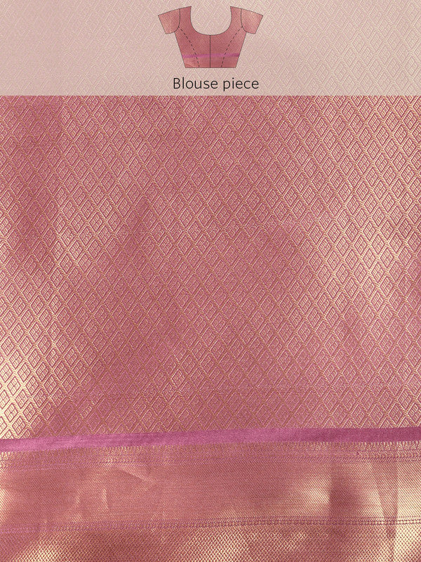 Purple Kanchipuram Silk Saree with Digital Floral Print