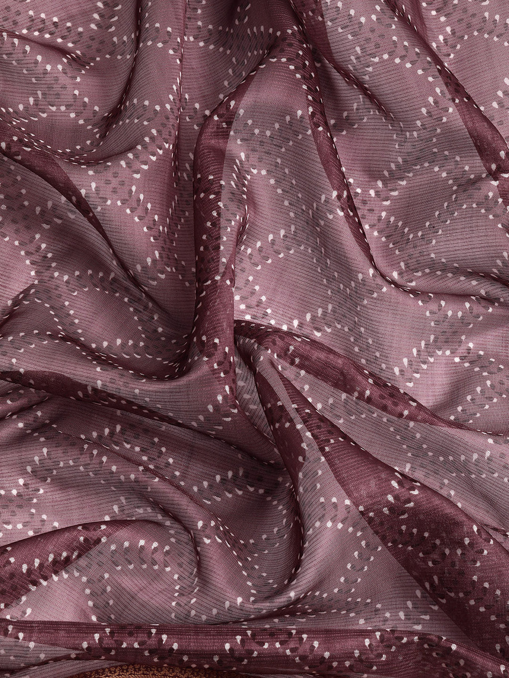 Purple Kanjeevaram Silk Saree with Geometric Digital Print