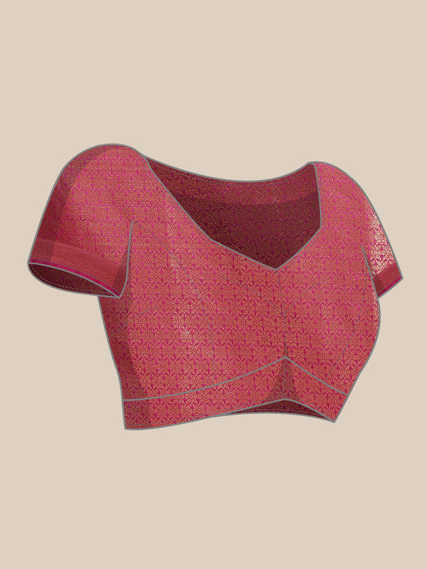 Multicolor Art Silk Printed Polka Dots Saree with Unstitched Blouse - Hiral Fashion