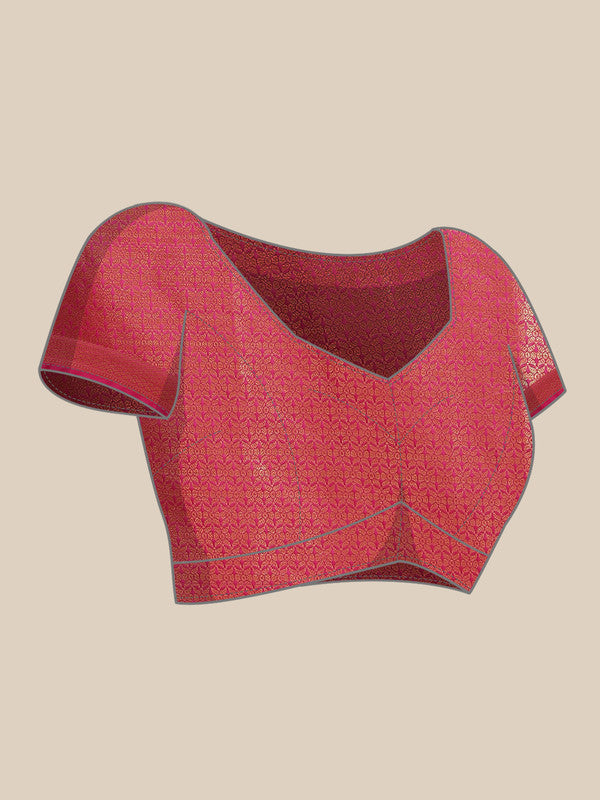 Yellow Art Silk Printed Polka Dots Saree with Unstitched Blouse - Hiral Fashion
