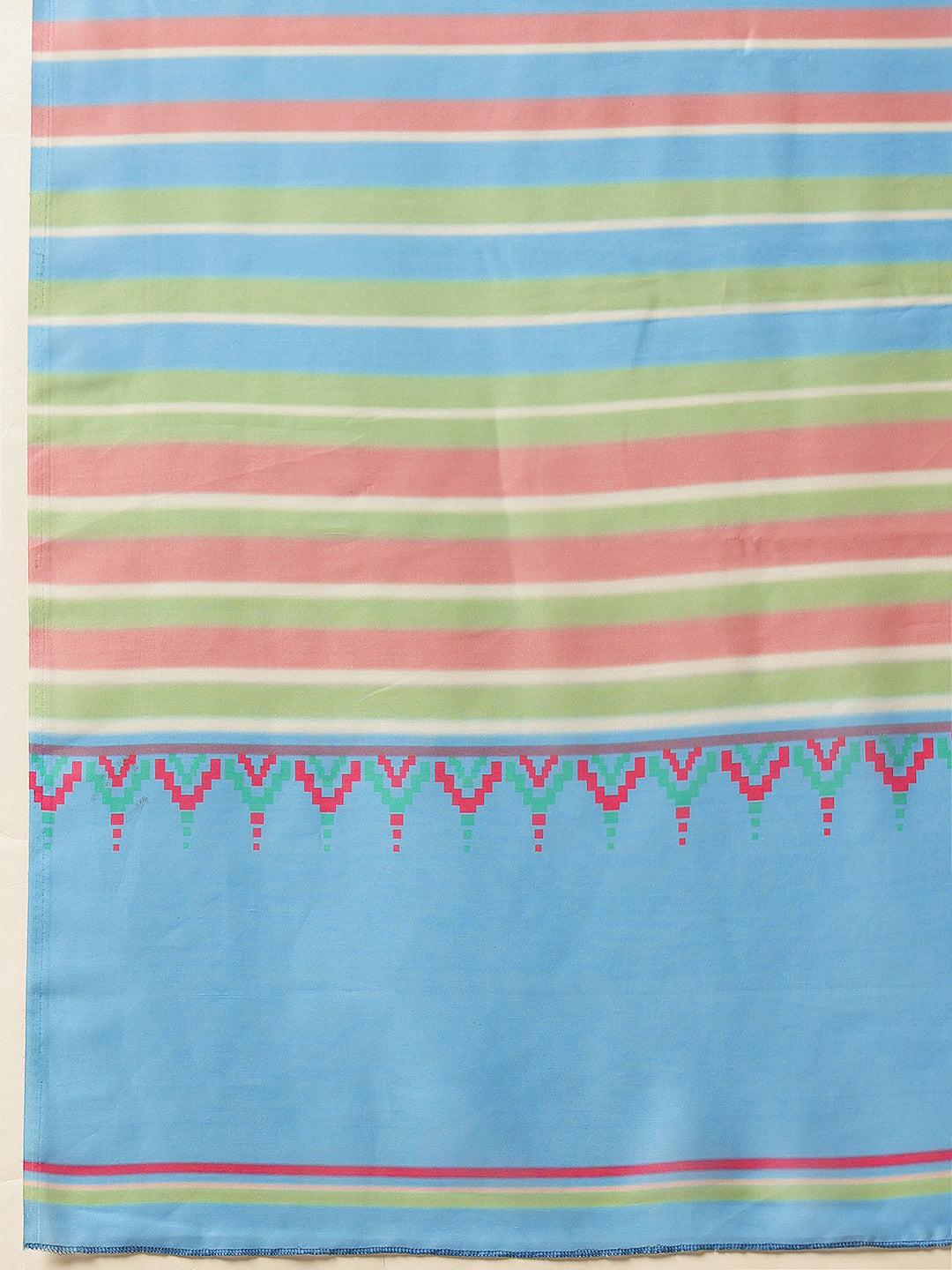 Blue Bollywood Mul Cotton Lahariya Print Saree