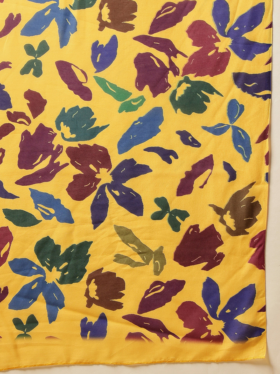 Yellow Bollywood Mul Cotton Saree with Floral Digital Print