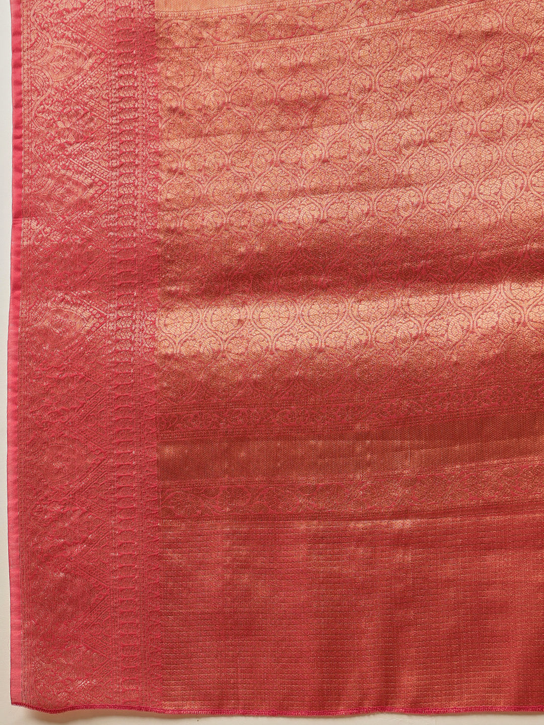 Green Banarasi Tissue Silk Saree with Floral Print