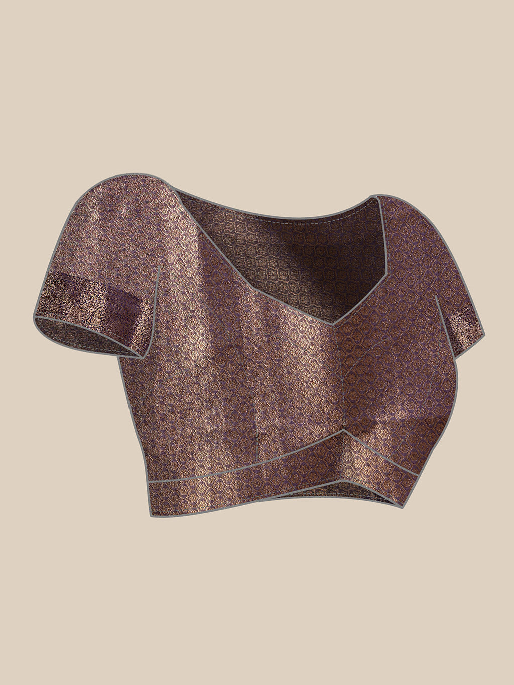 Olive Banarasi Tissue Silk Saree with Floral Digital Print