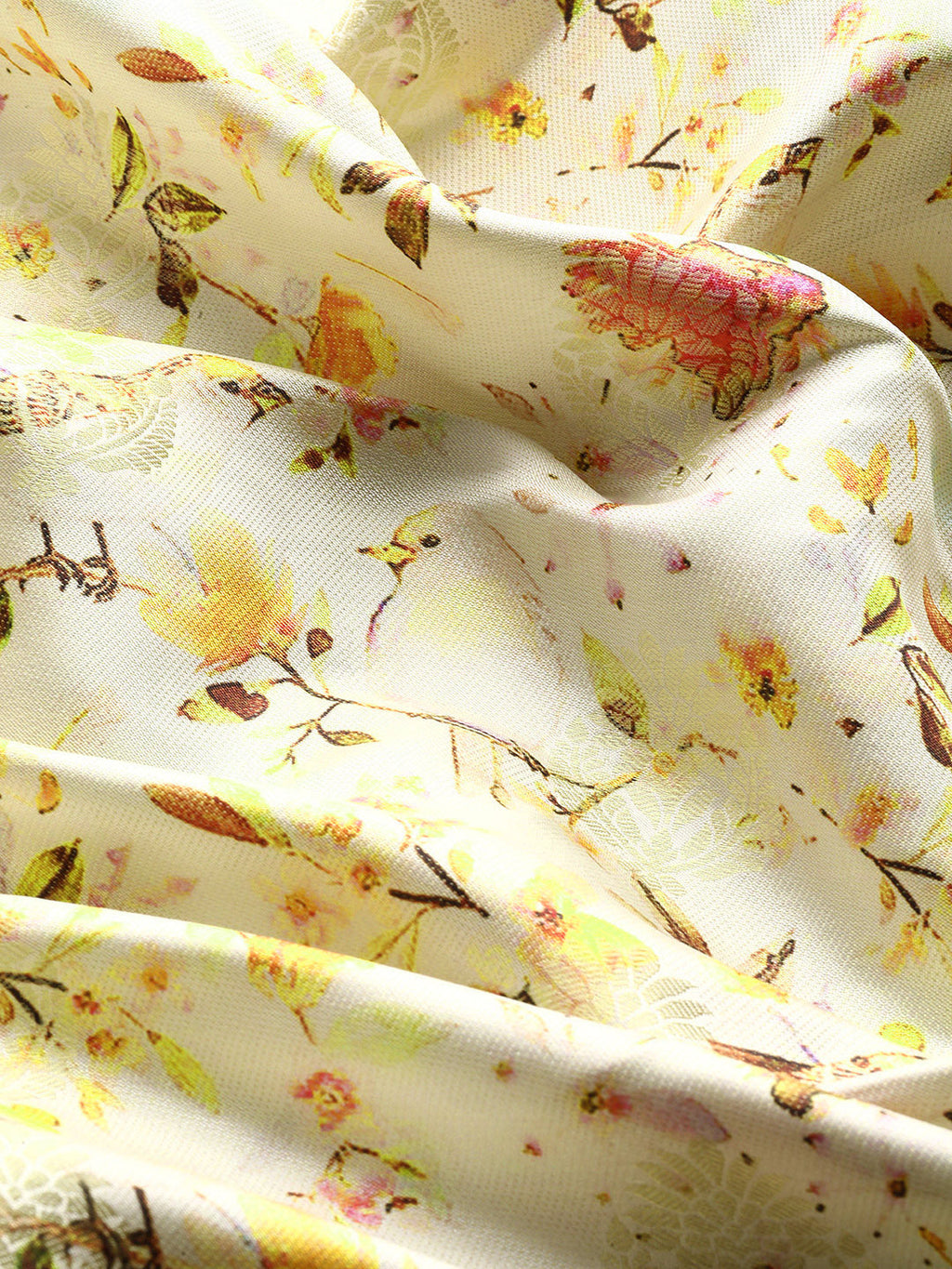 Multicolor Floral Art Silk Saree with Woven Zari Design