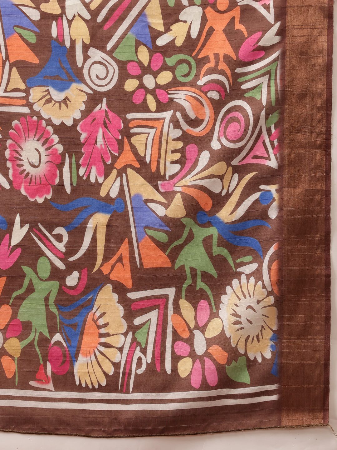 Multi Floral Digital Printed Banarasi Silk Blend Saree