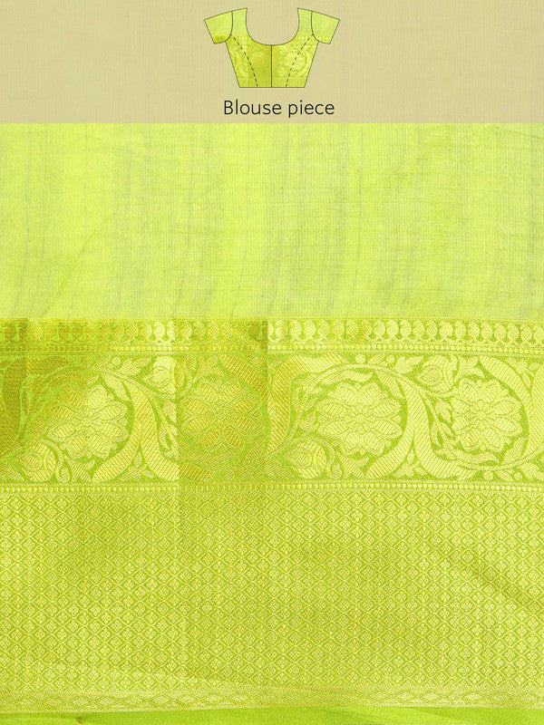 Navy Blue Munga Silk Kalamkari Digital Print Saree and Blouse