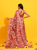 Green Silk Blend Saree with Woven Zari Paisley Design