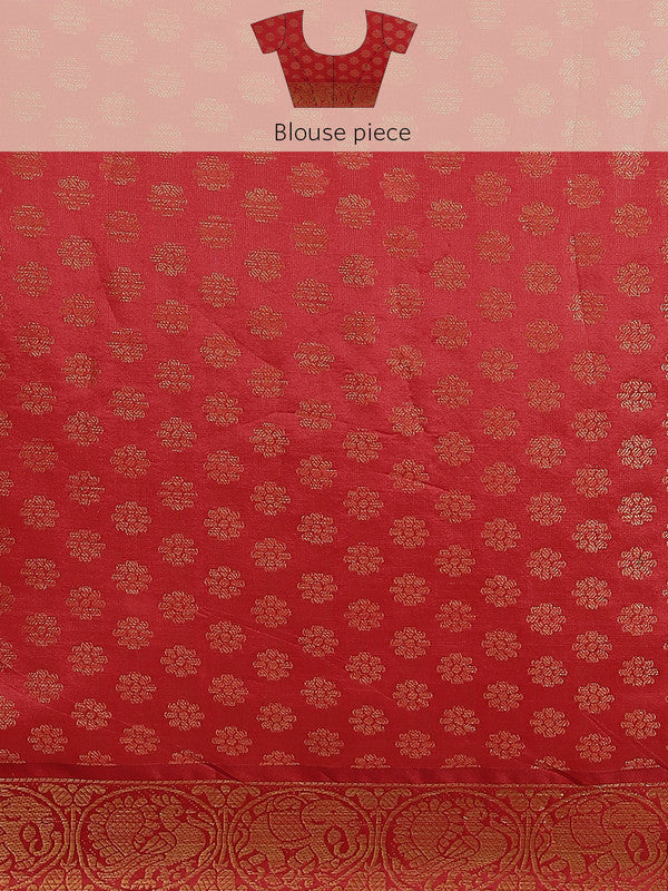 Turquoise Art Silk Printed Abstract Saree with Unstitched Blouse