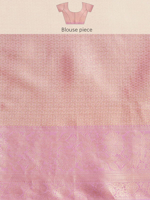 Lavender Tissue Silk Digital Print Floral Saree with Blouse