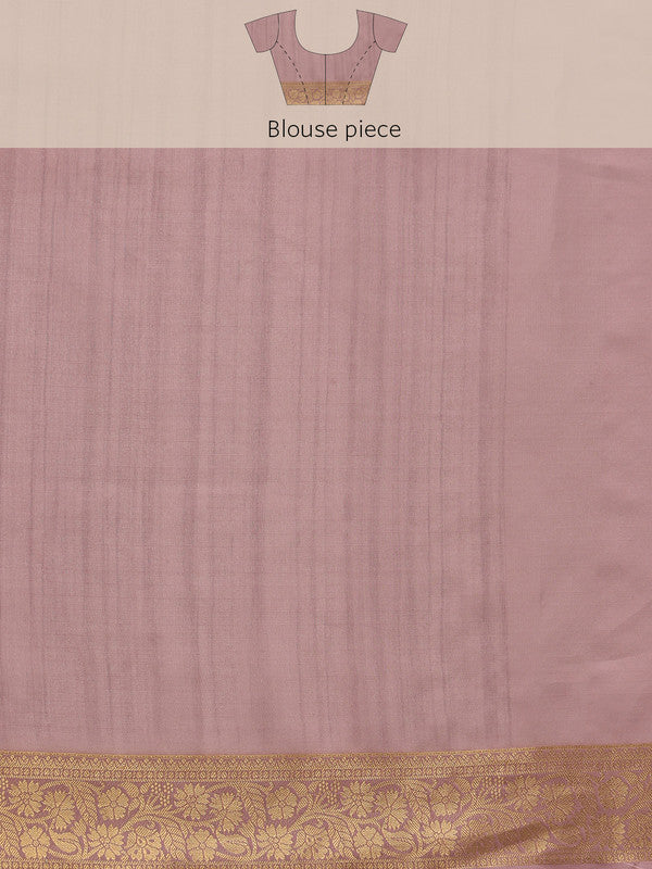 Pink Kota Doria Saree with Embroidered Floral Details
