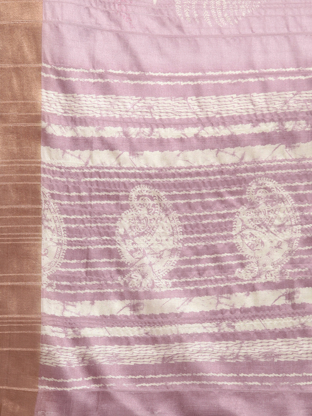Purple Silk Blend Floral Digital Print Saree with Blouse Piece