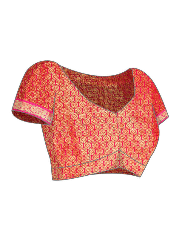 Mustard Pure Silk Polka Dot Saree with Woven Zari Design