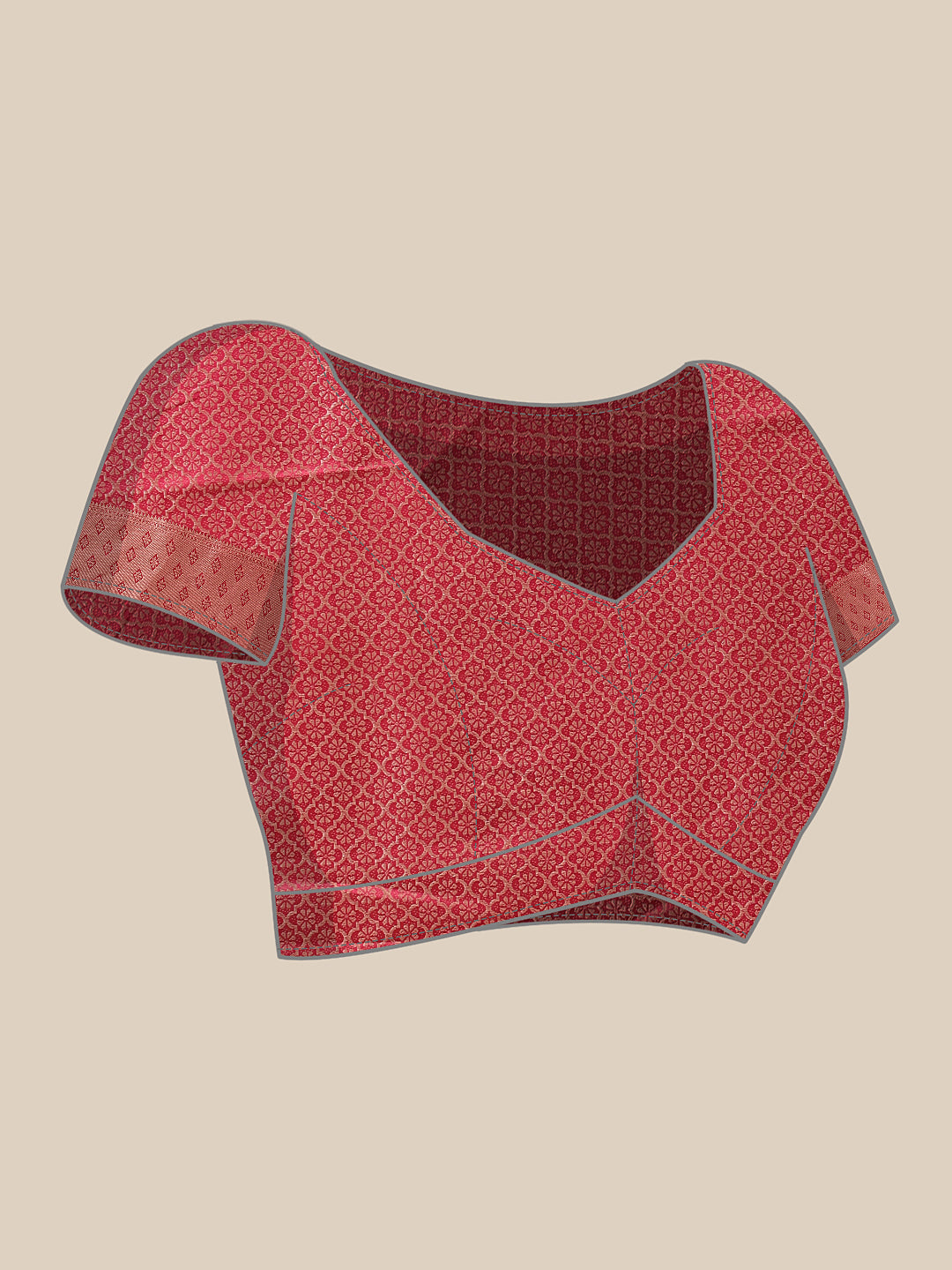 Pink Banarasi Organza Silk Saree with Floral Woven Design