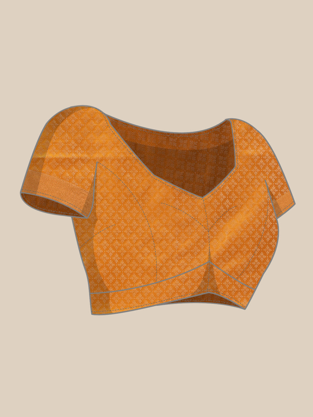Yellow Banarasi Organza Silk Lahariya Woven Design Saree
