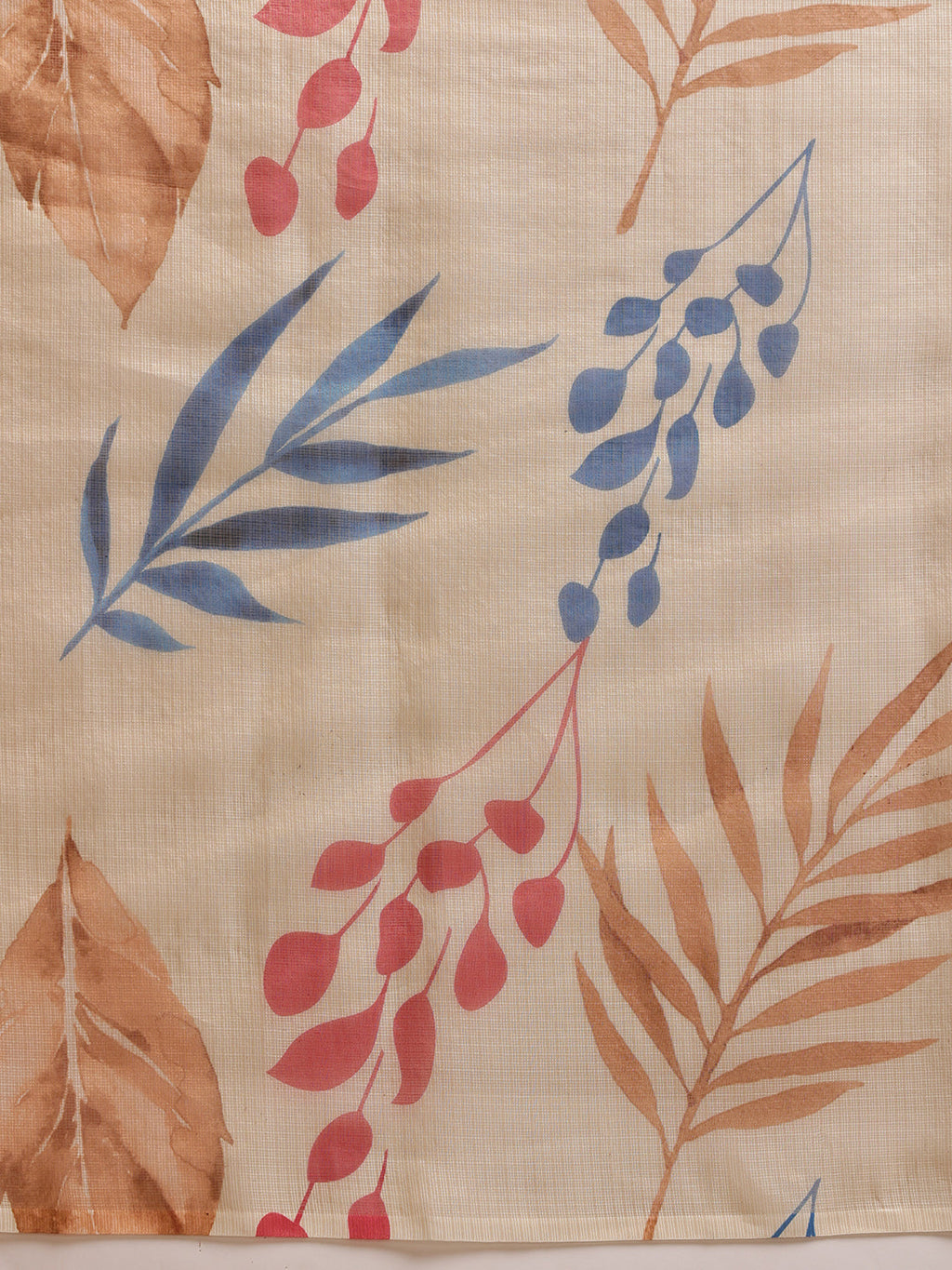 Off White Cotton Tissue Saree with Floral Digital Prints