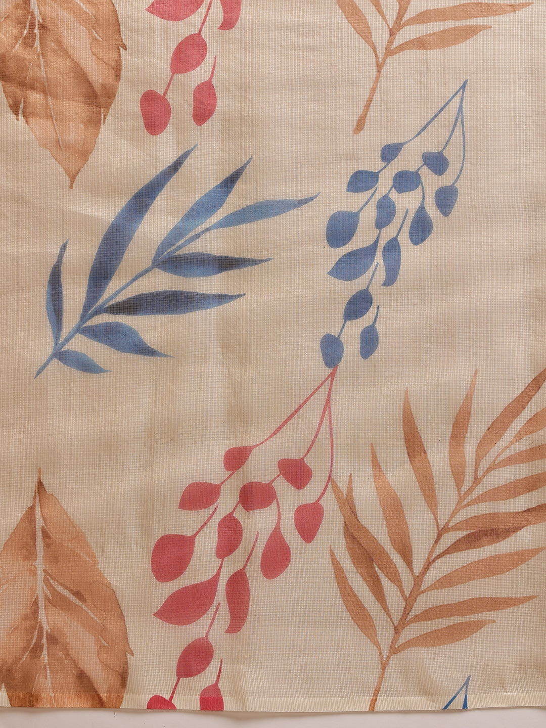 Off White Cotton Tissue Saree with Floral Digital Prints