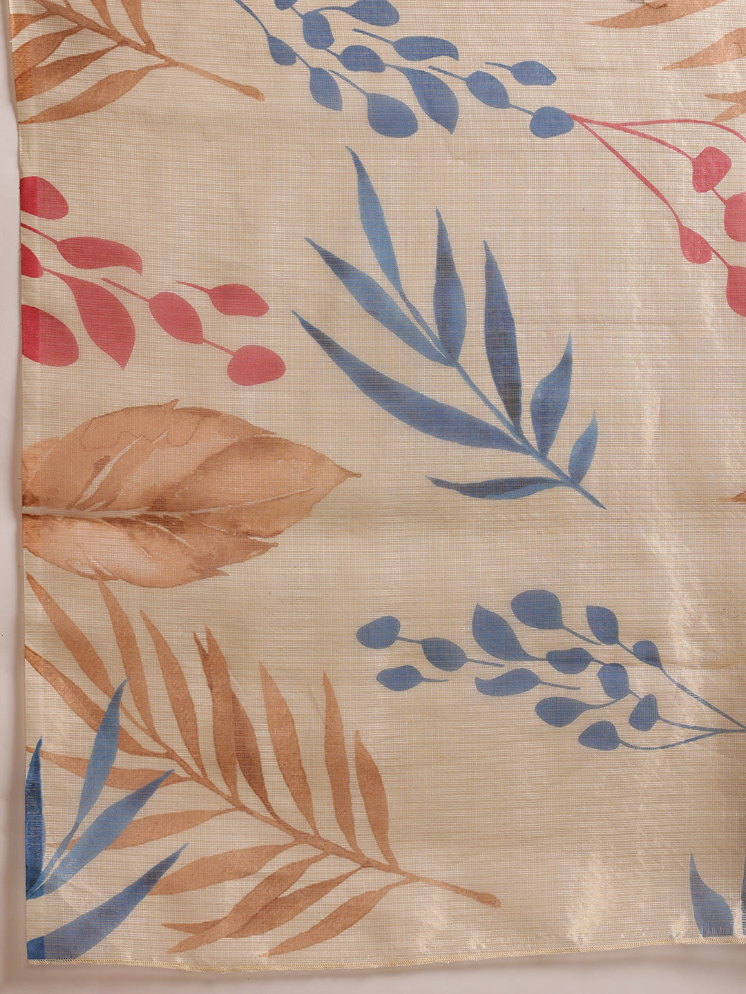 Off White Cotton Tissue Saree with Floral Digital Prints