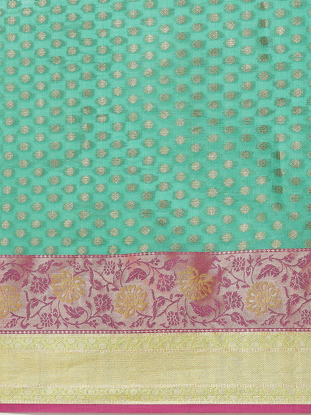 Green Kanjeevaram Art Silk Saree with Rich Woven Design
