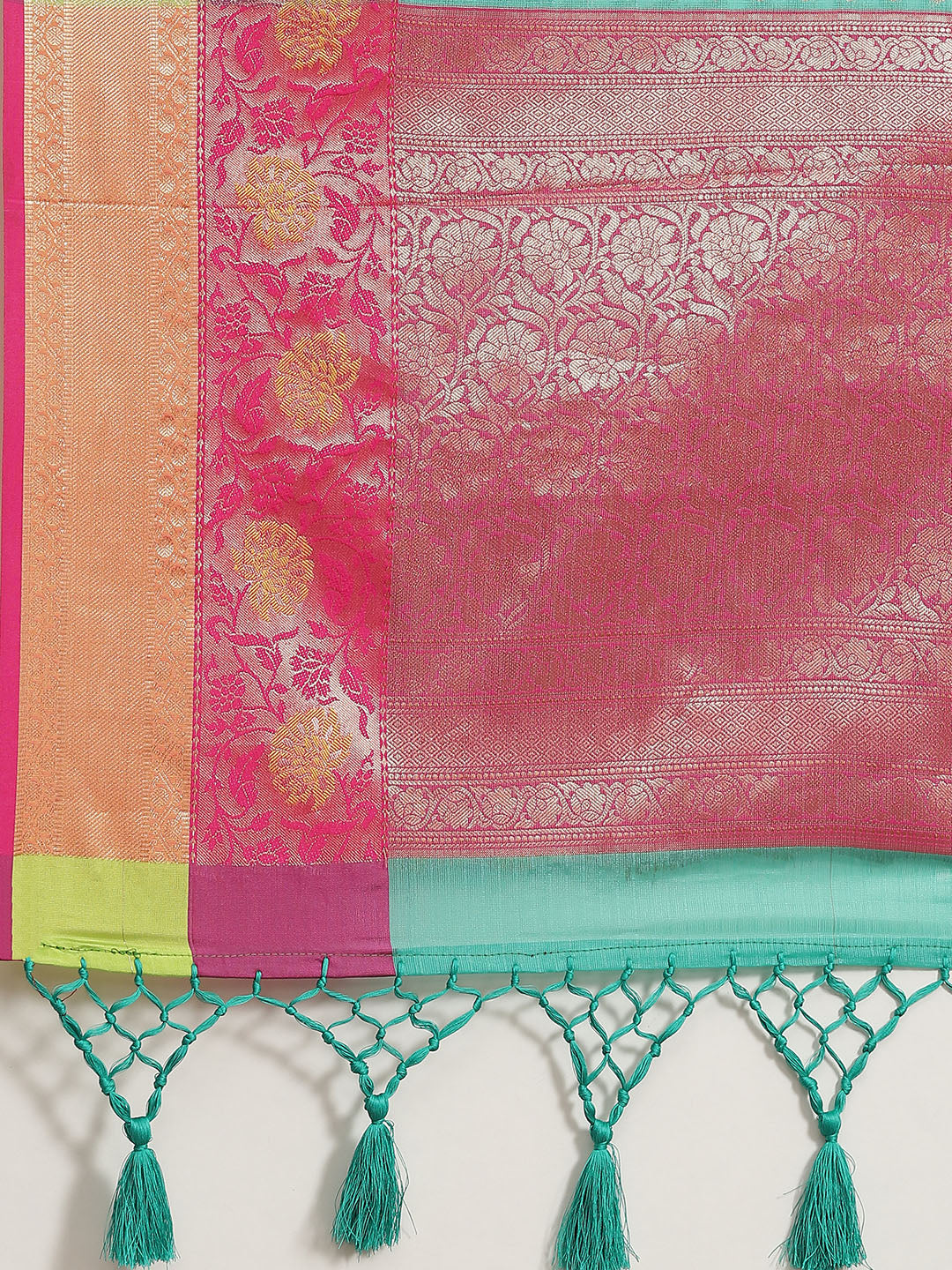 Green Kanjeevaram Art Silk Saree with Rich Woven Design