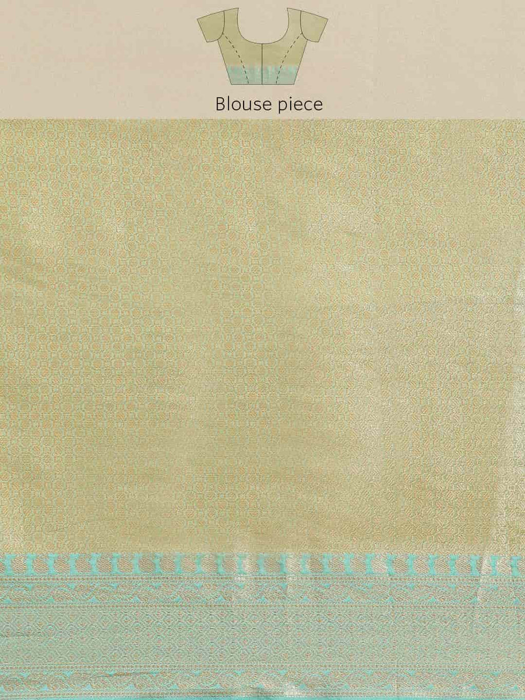 Beige Kanjeevaram Art Silk Floral Woven Design Saree