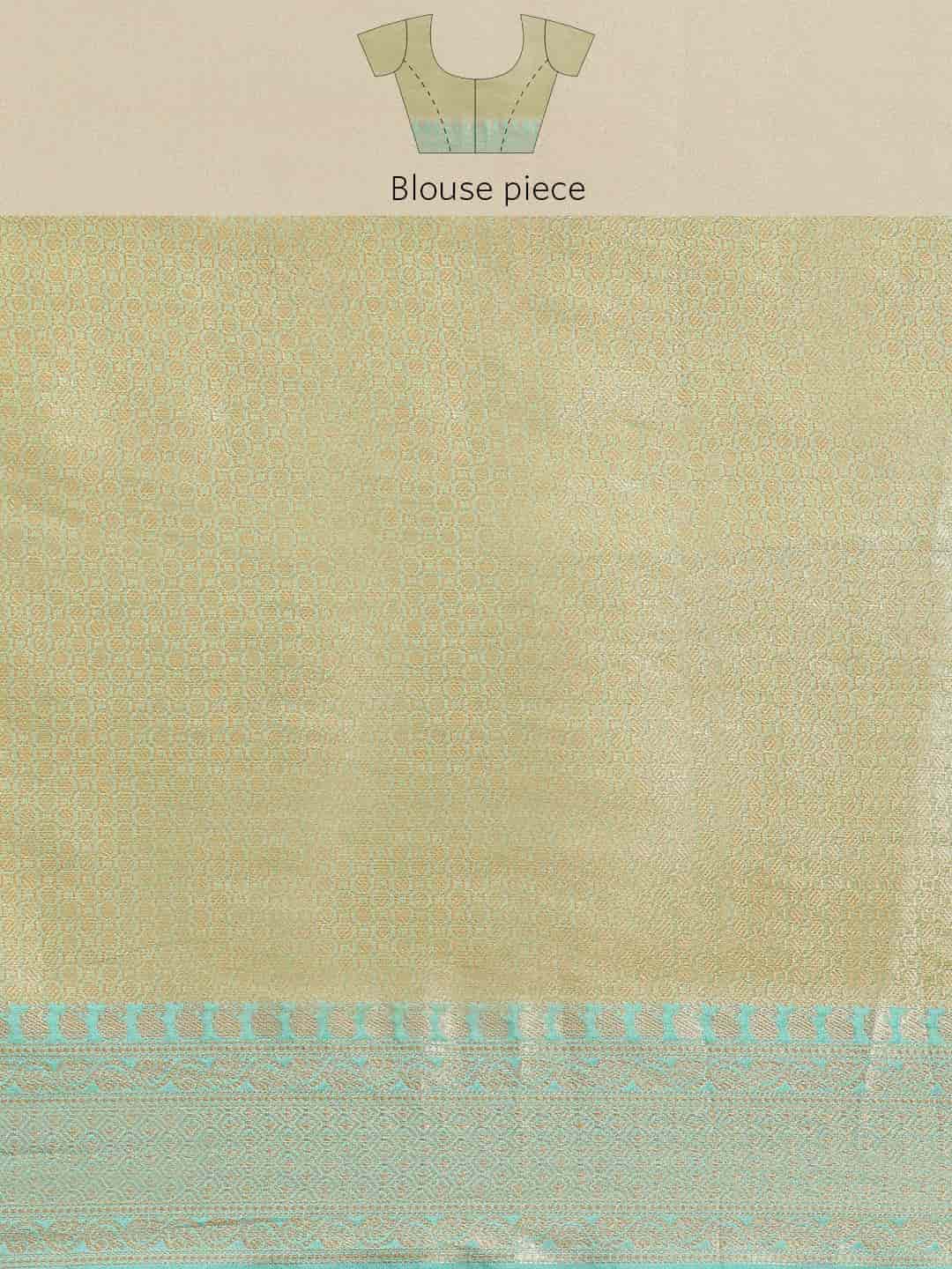 Beige Kanjeevaram Art Silk Floral Woven Design Saree