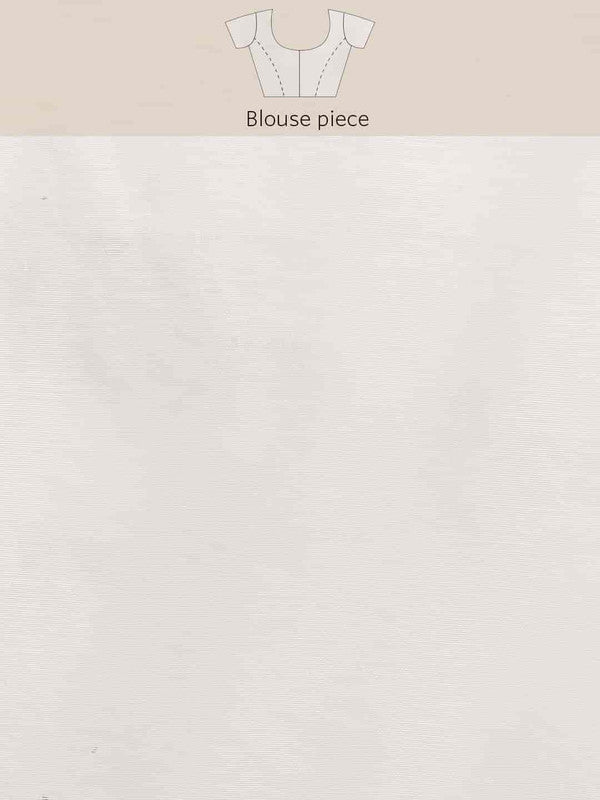 White Pure Cotton Woven Zari Design Paisley Saree