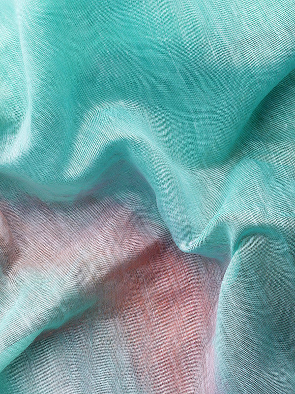 Green Organza Tie and Dye Printed Saree with Unstitched Blouse