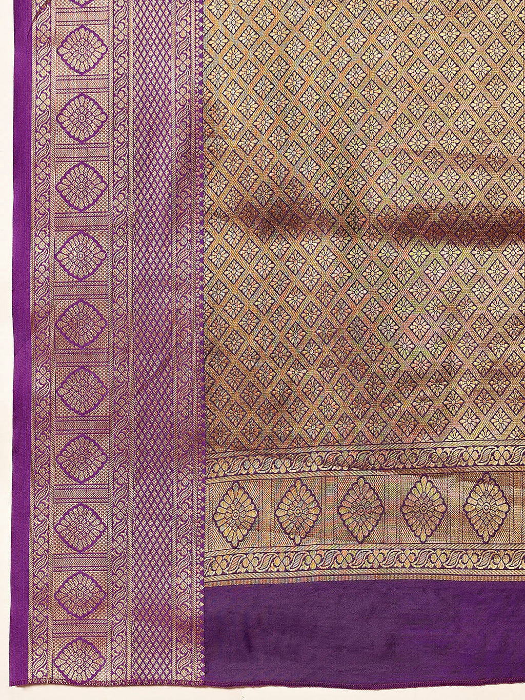 Pink Kanjeevaram Silk Saree with Traditional Woven Design