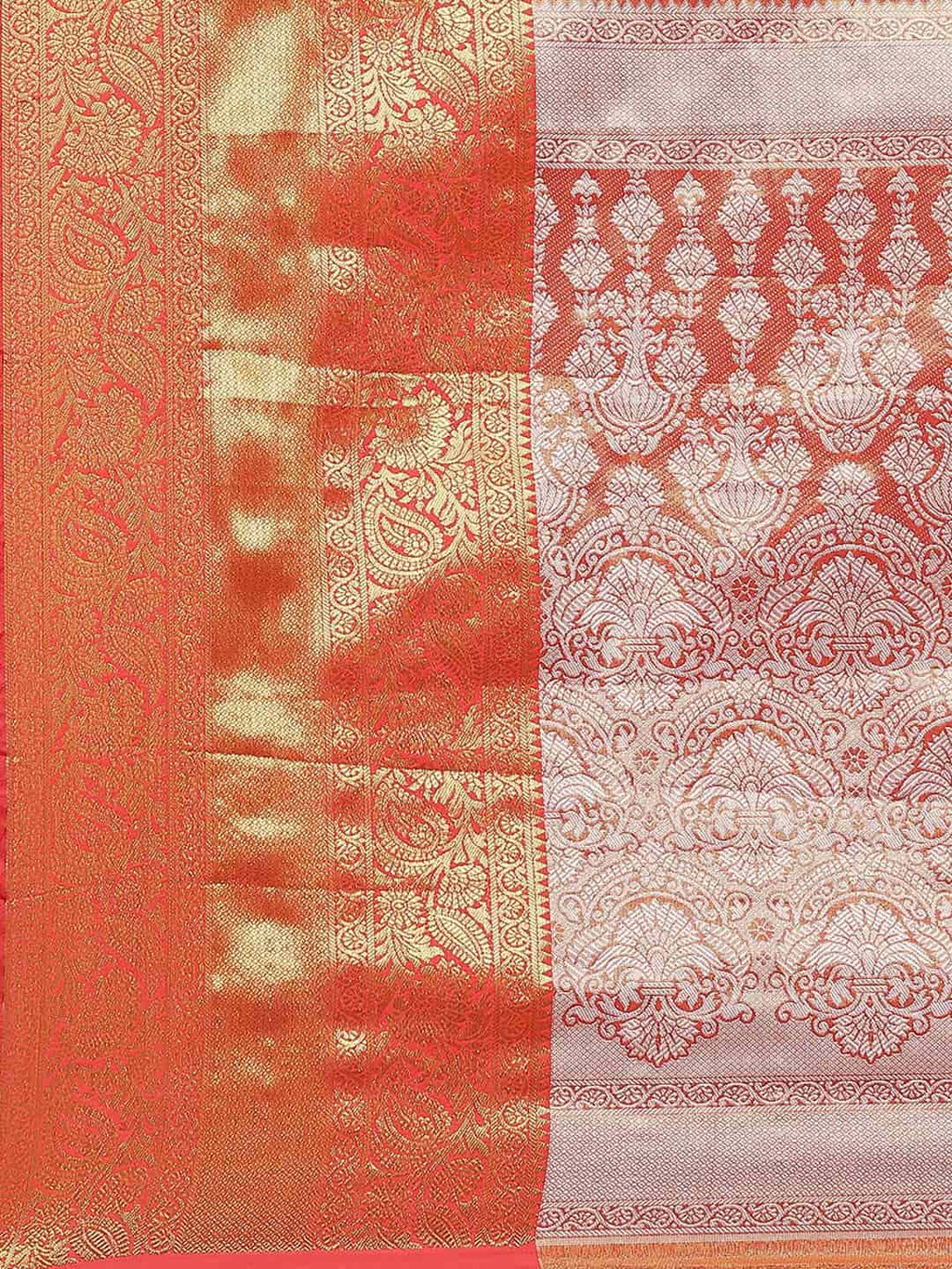 Green Banarasi Tissue Silk Saree with Floral Zari Weaving