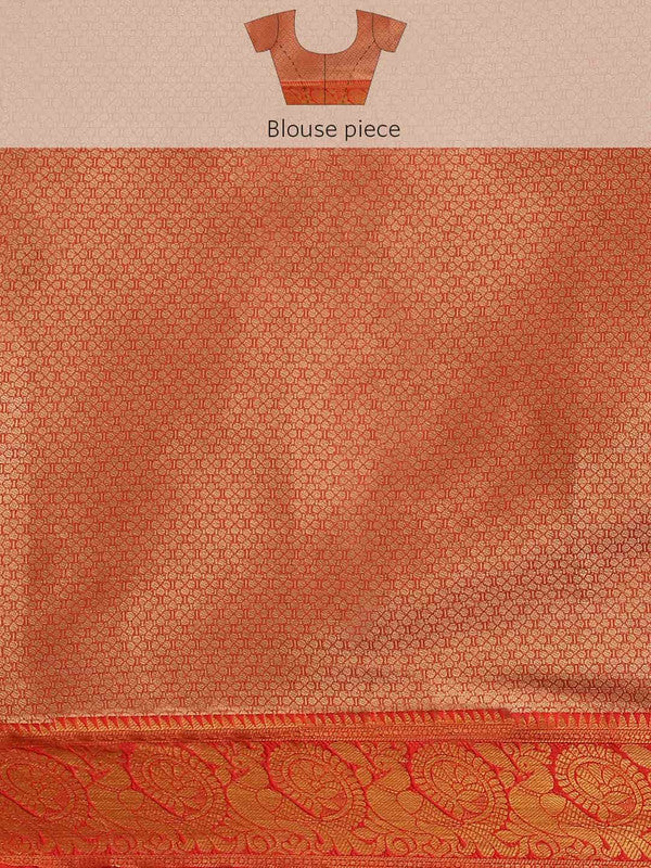 Purple Art Silk Floral Saree with Woven Zari Design & Blouse