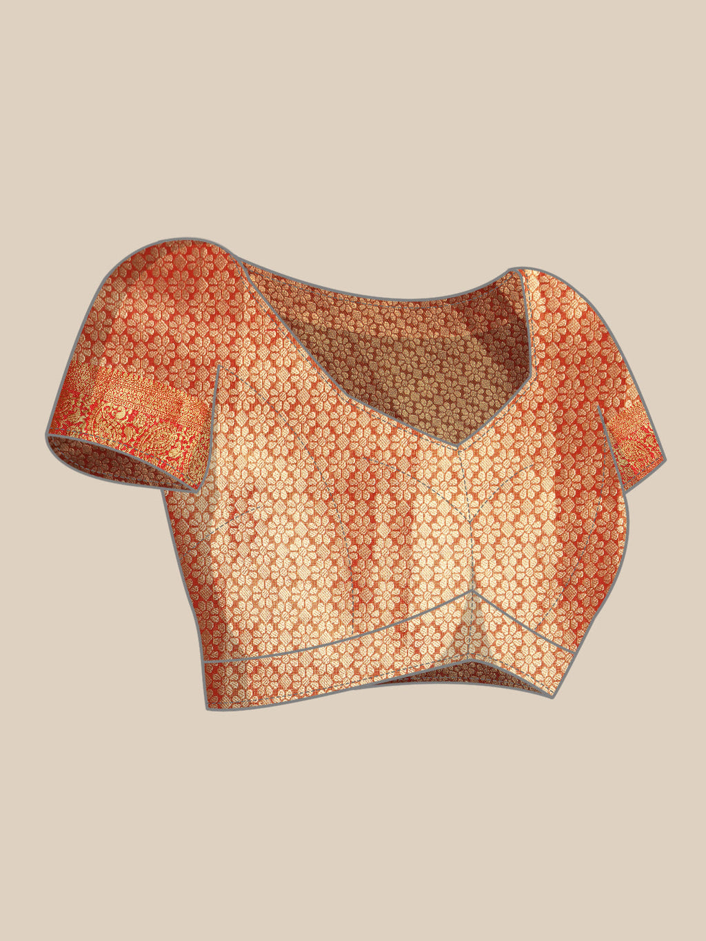 Pink Brocade Woven Zari Striped Saree with Unstitched Blouse