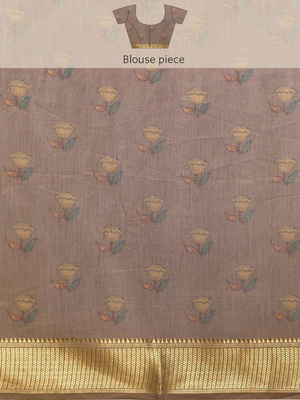Multicolor Kalamkari Cotton Blend Printed Saree