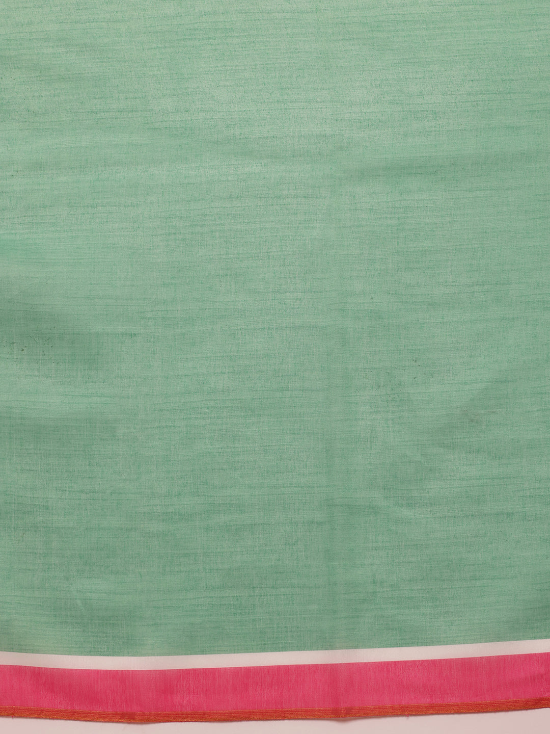 Green Chanderi Cotton Blend Saree with Floral Digital Print