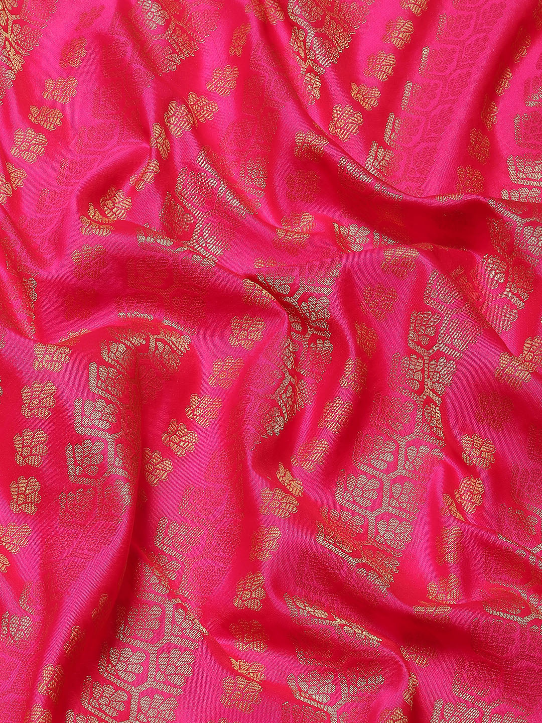 Pink Banarasi Silk Blend Saree with Abstract Woven Design