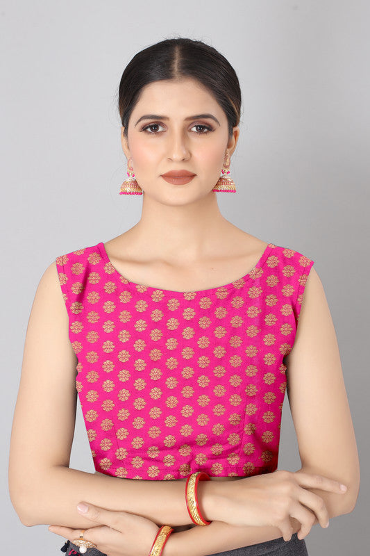 Black Silk Blend Saree with Zari Striped Pattern and Blouse