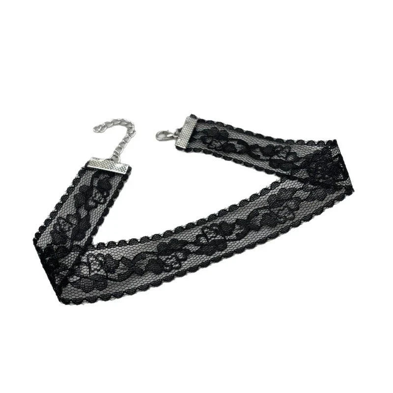 2026 New Black Sexy Lace Flower Necklace for Women Harajuku Gothic Short Choker Collar Necklace Party Female Neck Accessories ﻿