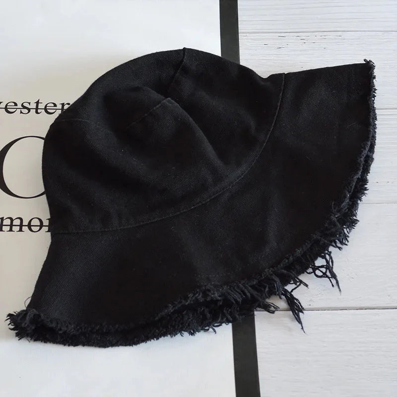 Unisex Tassel Cotton Bucket Hat