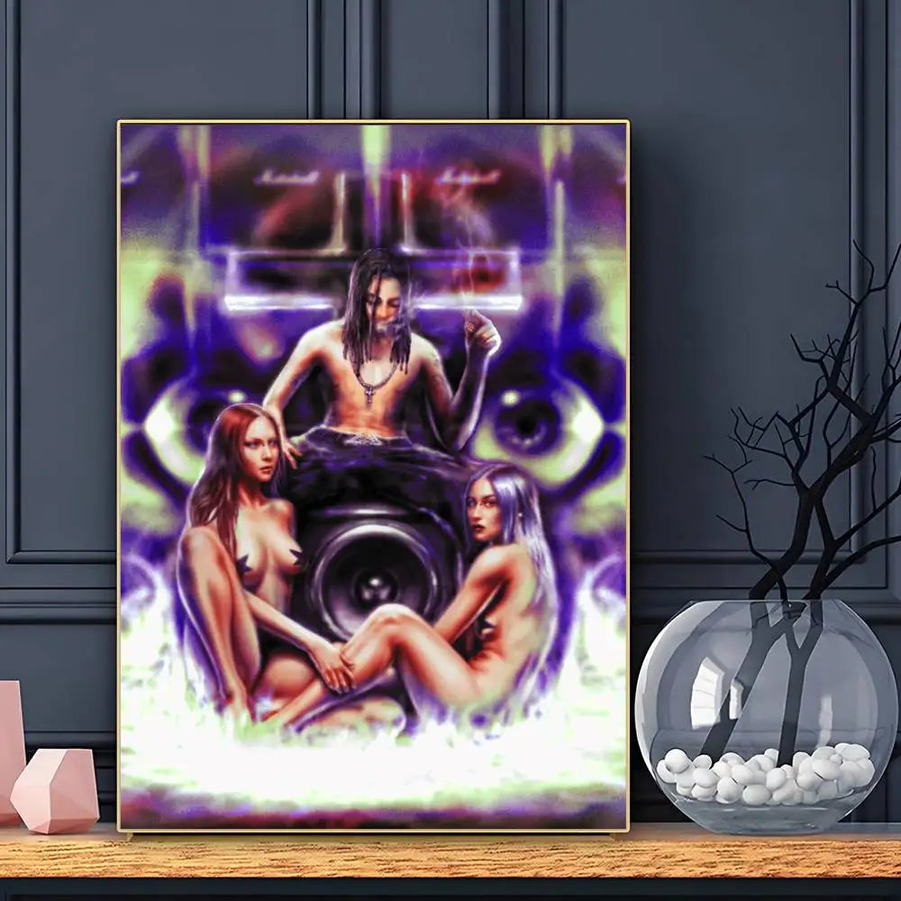Rapper Che REST IN BASS Poster HD Art Sticky Wall Waterproof Home Living Room Bar Decoration
