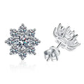 NeeTim 0.5ct Moissanite Stud Earrings For Women 925 Sterling Silver with White Gold Plated Diamond  Ear Studs Wedding Jewelry