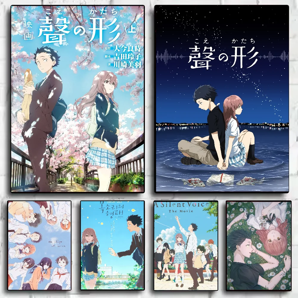 A Silent Voice Movie Poster HD art sticky wall waterproof home living room bedroom bar aesthetic decoration