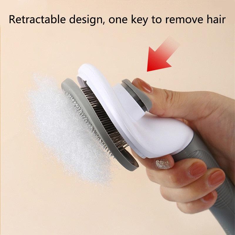 Self-Cleaning Pet Grooming Brush for Long and Short Hair