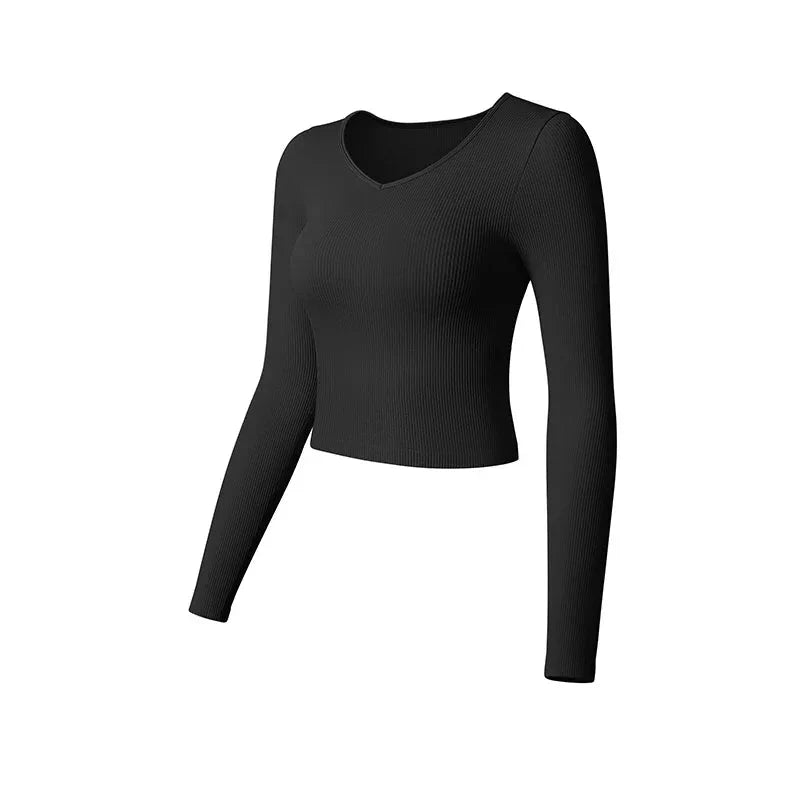 SculptFit Long Sleeve Yoga Crop Top