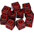 10PCS/Set Acrylic Dice Set D6 Carved Pattern Polyhedron Dice 6-sides Game Dice for RPG Dungeons and Dragons Board Game